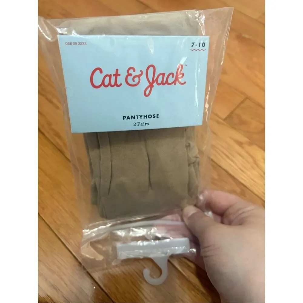 Cat and Jack Girls SINGLE PAIR Tan Pantyhose Tights Size 7-10 NEW